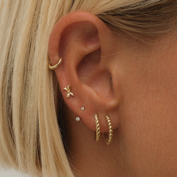 Lucky beaded hoop piercing