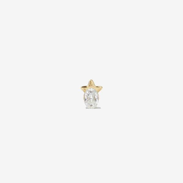 Luke oval diamond piercing