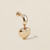 Bug heart charm piercing
