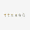 Luke oval diamond piercing