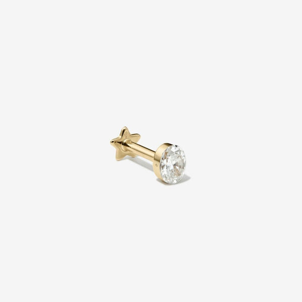 Luke oval diamond piercing