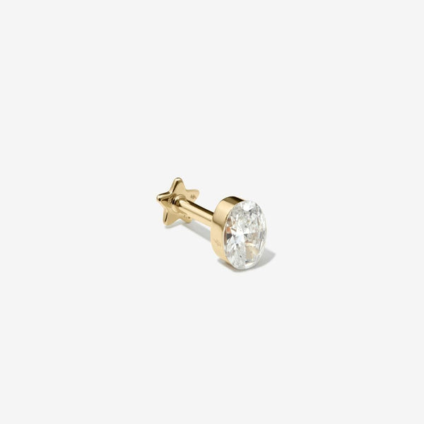 Luke oval diamond piercing