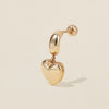 Bug heart charm piercing