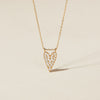 Brulee crystal heart necklace
