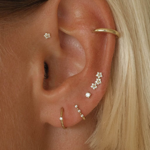 Alex micro flower piercing