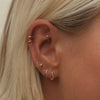 Alfred diamond mini hoop piercing