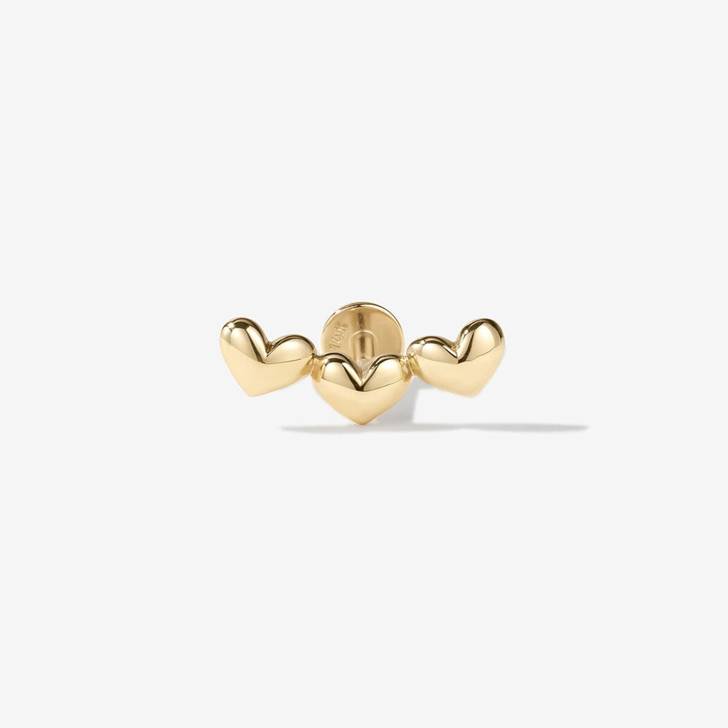 Allen triple micro heart piercing
