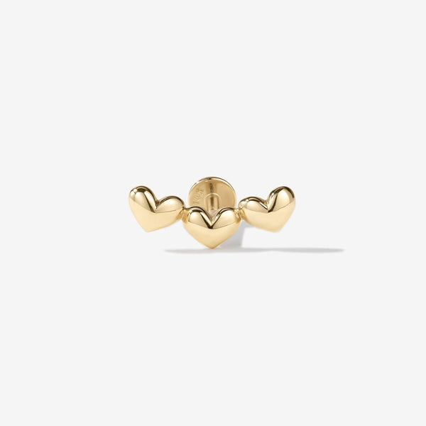 Allen triple micro heart piercing