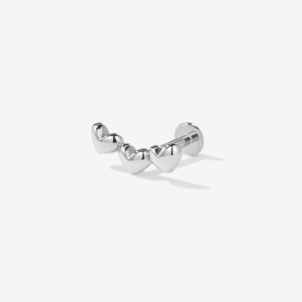Allen triple micro heart piercing