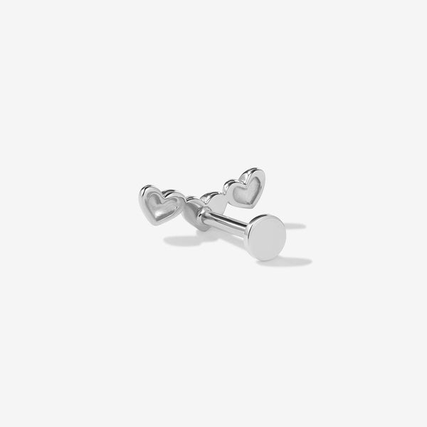 Allen triple micro heart piercing