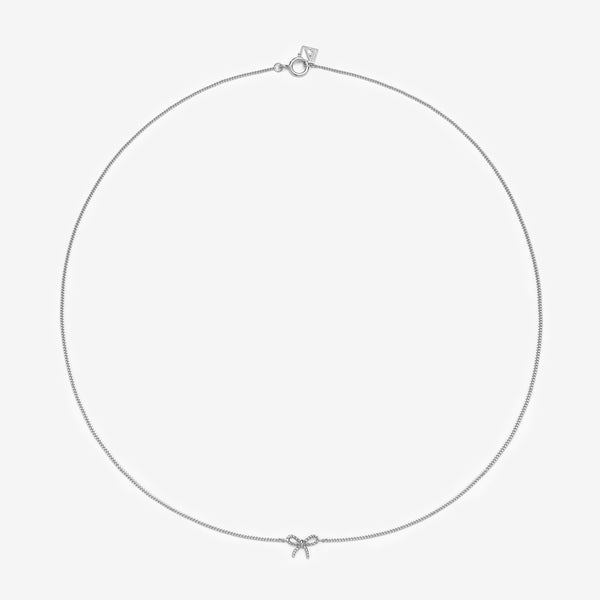 Atticus micro bow necklace