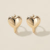 Bae heart midi huggie earrings