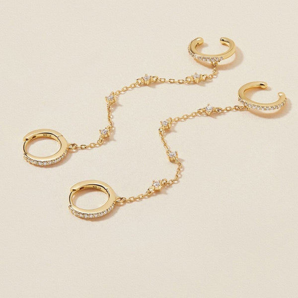 Olsen chained cuff earrings