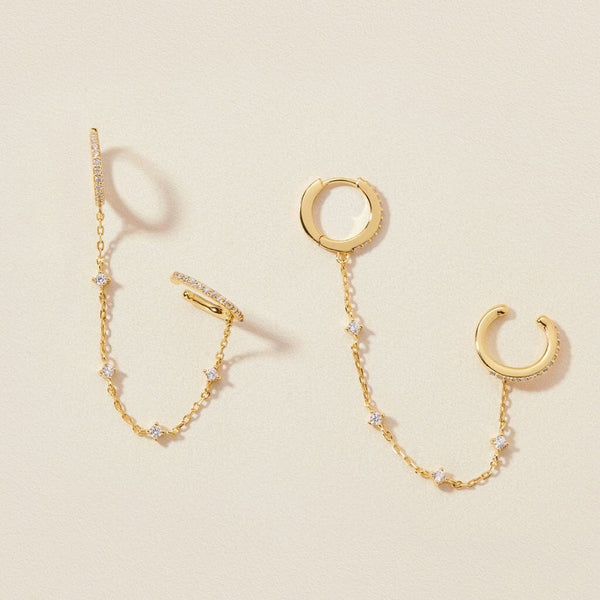 Olsen chained cuff earrings