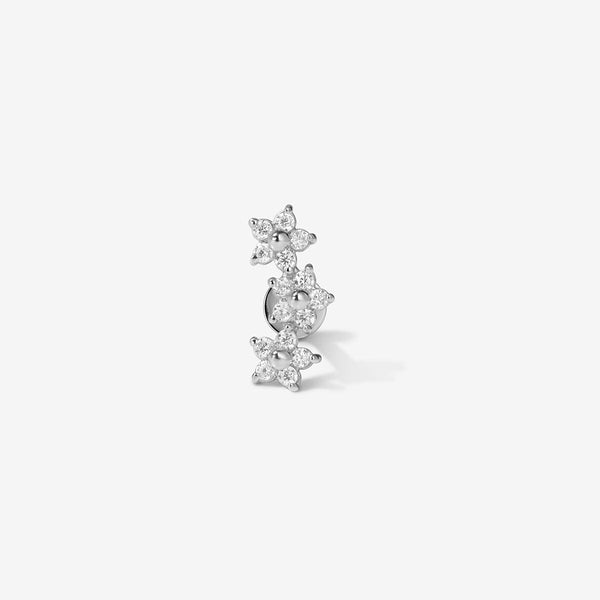 Brody triple micro flower piercing