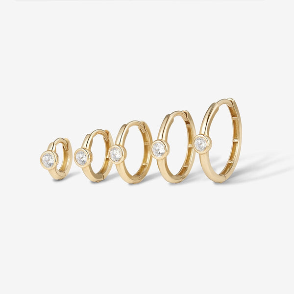 Lotto diamond hoop piercing