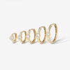Lotto diamond hoop piercing