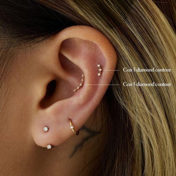 Con diamond contour piercing