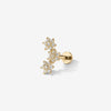 Dustin triple micro flower piercing