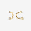 Frankie diamond u hoop earrings