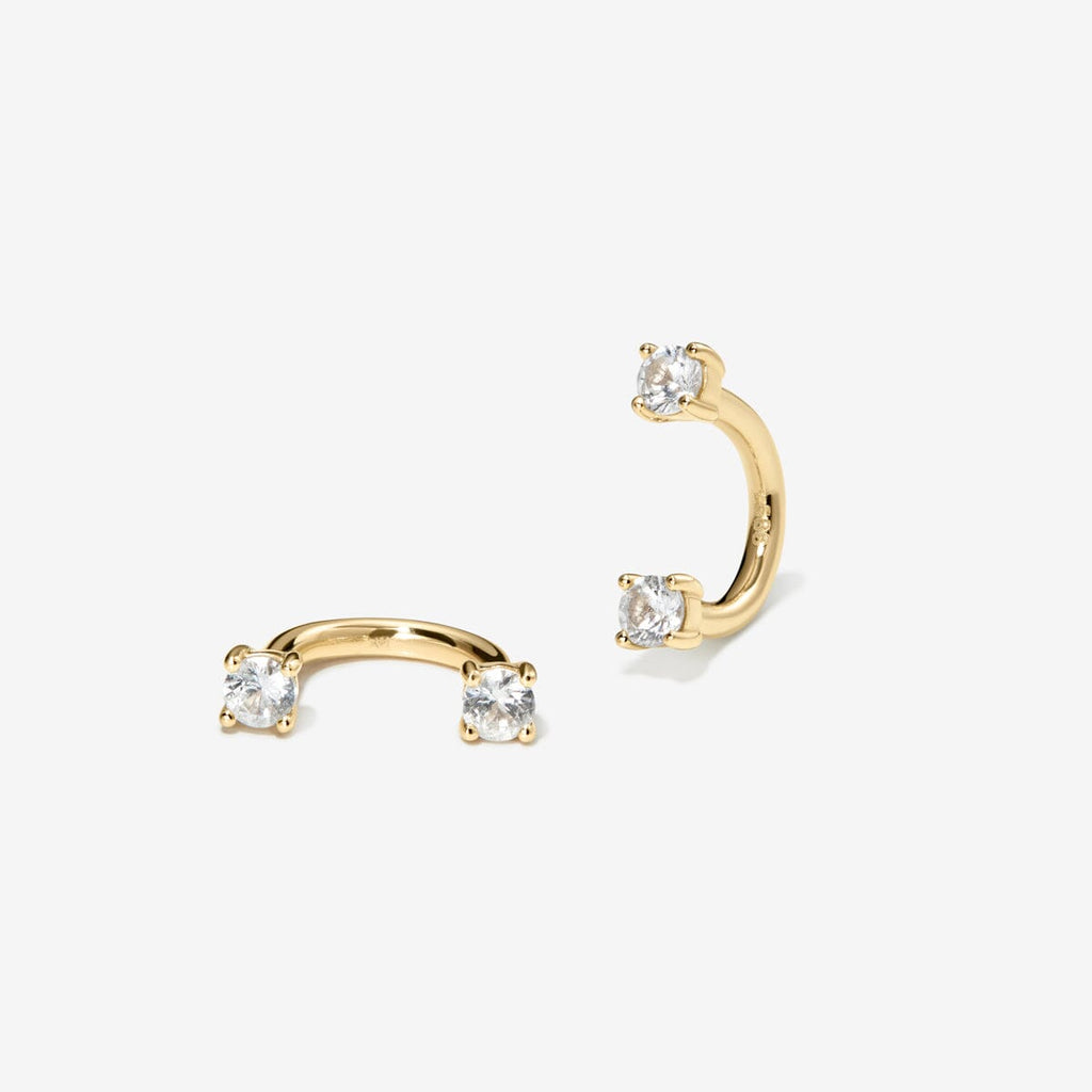 Frankie diamond u hoop earrings