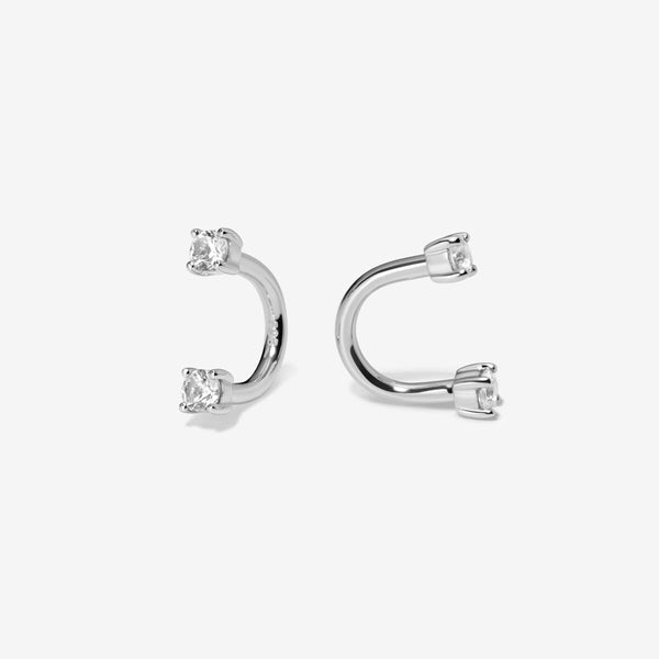 Frankie diamond u hoop earrings