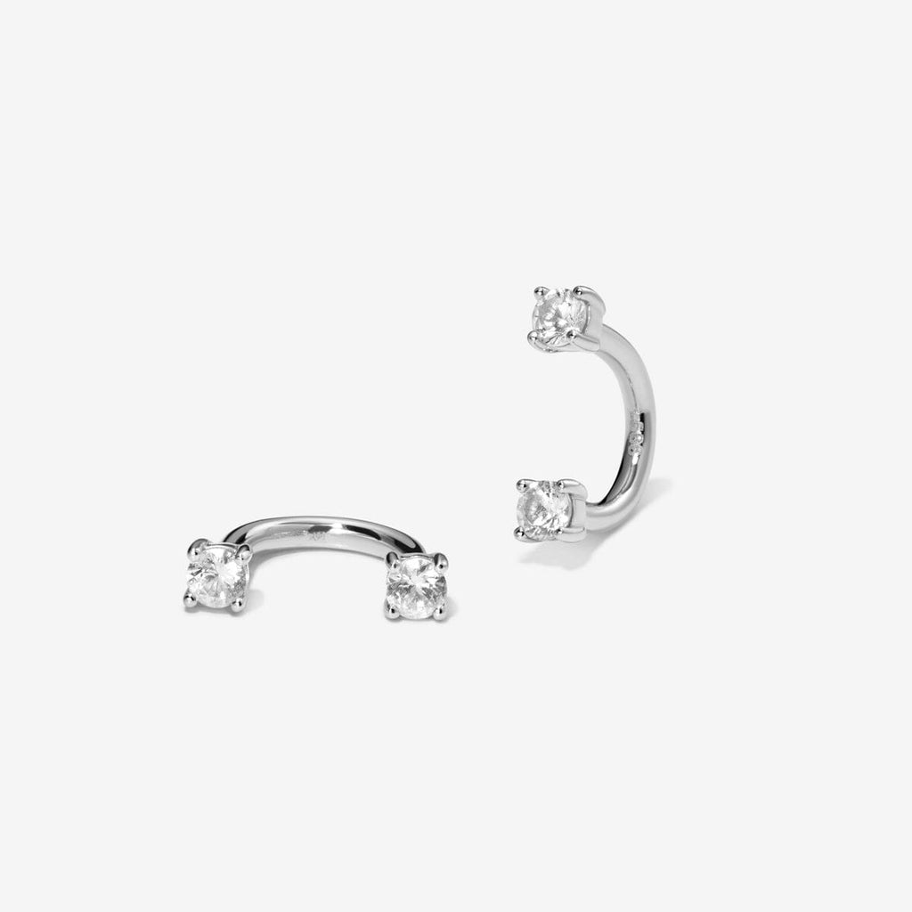 Frankie diamond u hoop earrings