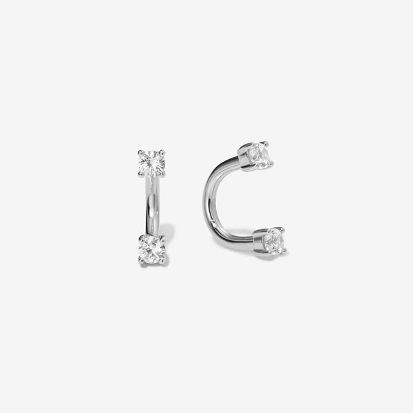 Frankie diamond u hoop earrings