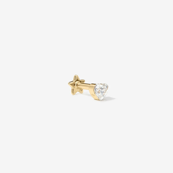 Clark heart diamond piercing