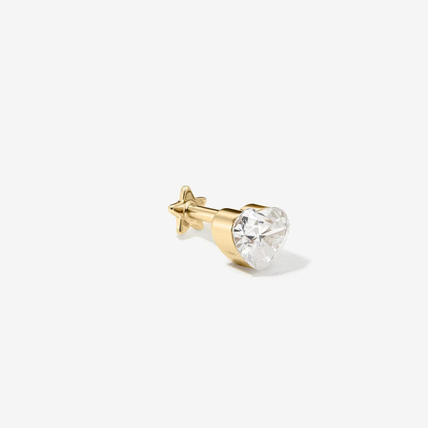 Clark heart diamond piercing