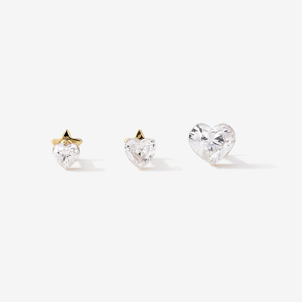 Clark heart diamond piercing