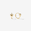 Justin micro heart huggie earrings