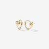 Justin micro heart huggie earrings