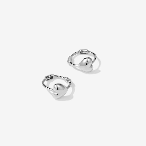 Justin micro heart huggie earrings