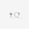Justin micro heart huggie earrings
