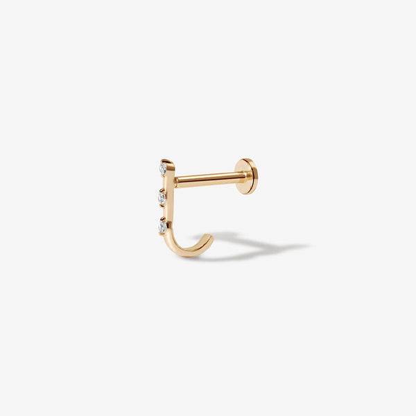 Lane diamond J piercing