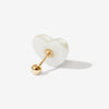 Leo large puffy pearl heart piercing