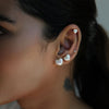 Leo large puffy pearl heart piercing