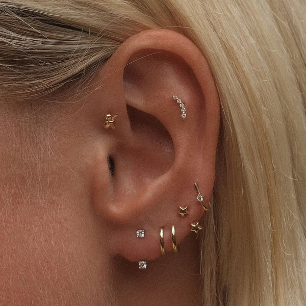 Lincoln star u hoop piercing