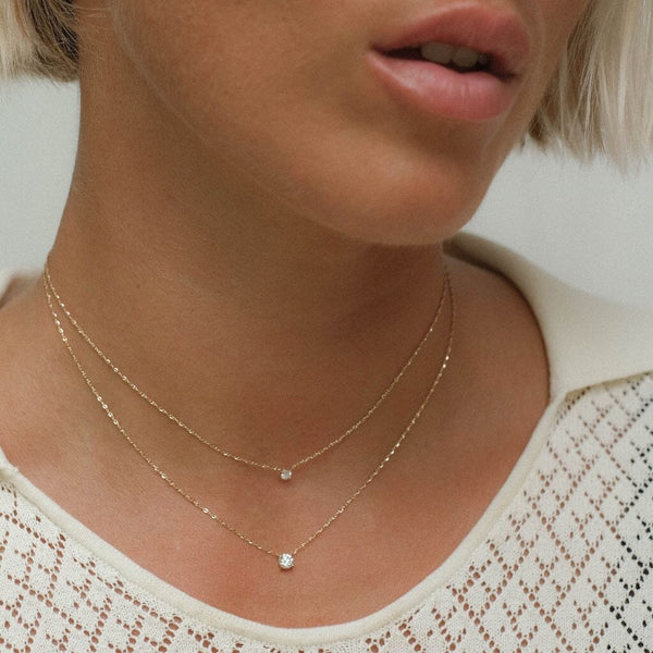 Max round diamond necklace