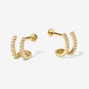 Norris diamond illusion piercing hoop