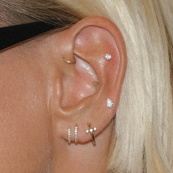Norris diamond illusion piercing hoop