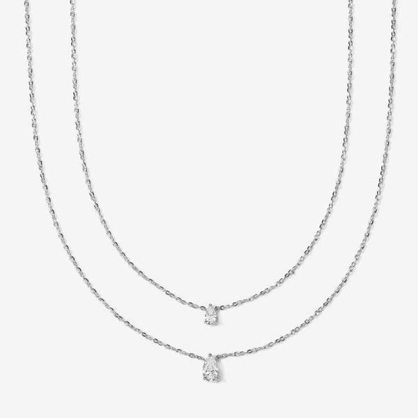 Owen pear diamond necklace