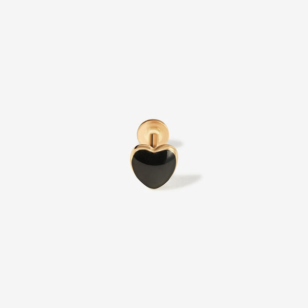 Saint black heart piercing