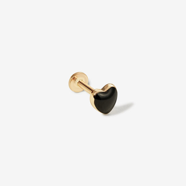 Saint black heart piercing
