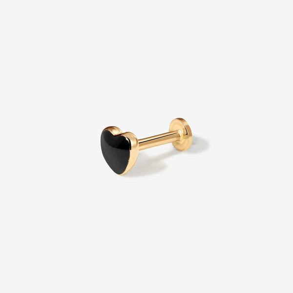 Saint black heart piercing