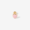 Saint pink heart piercing