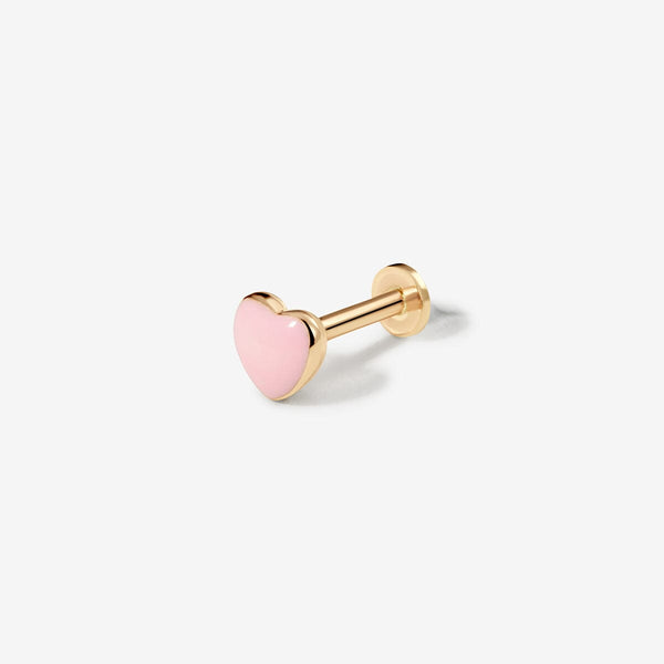 Saint pink heart piercing