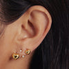 Boo heart mini huggie earrings