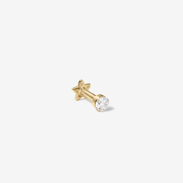 Vince round diamond piercing